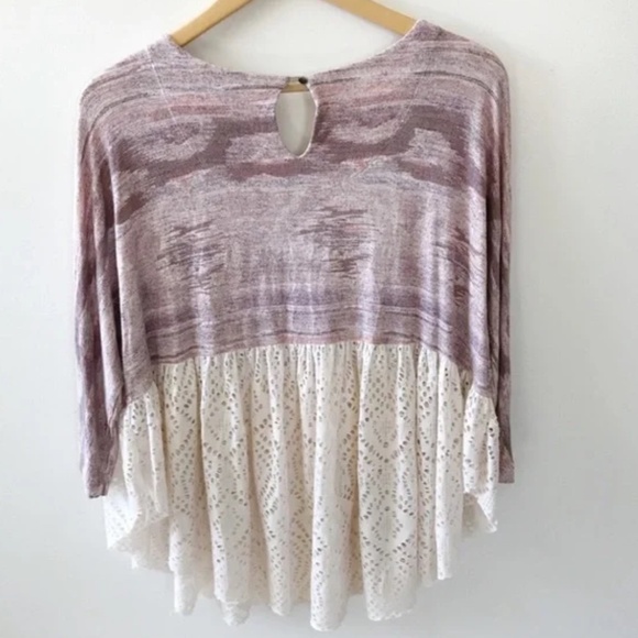 Free People• Aztec Lace Eyelet Tunic Top XS - Picture 2 of 6